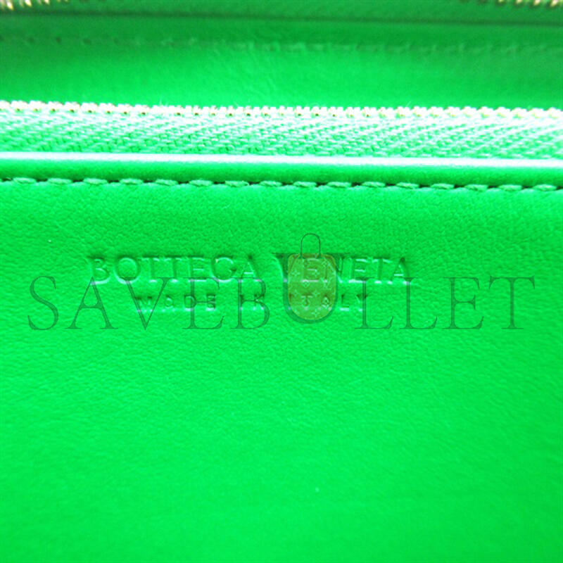 BOTTEGA VENETA CASSETTE ZIP AROUND WALLET 814649 (19*11.4*2cm)